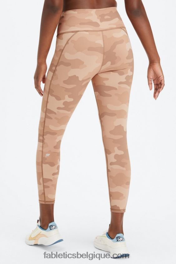 définir powerhold taille haute 7/8 legging 24 femmes Fabletics 404P0T664 pivoine marine/rouge rio