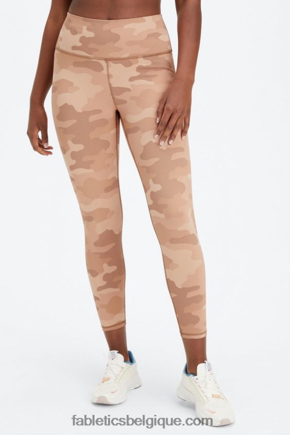 définir powerhold taille haute 7/8 legging 24 femmes Fabletics 404P0T664 pivoine marine/rouge rio