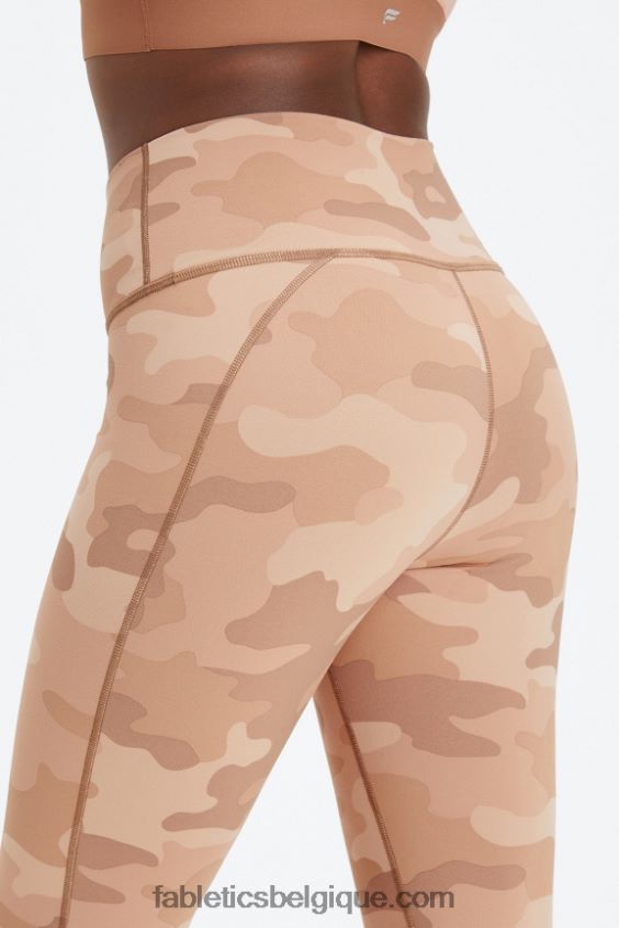 définir powerhold taille haute 7/8 legging 24 femmes Fabletics 404P0T664 pivoine marine/rouge rio