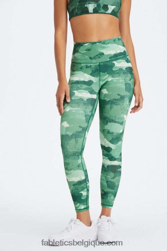 définir powerhold taille haute 7/8 legging 26 femmes Fabletics 404P0T674 cerise moka reptilia/canyon