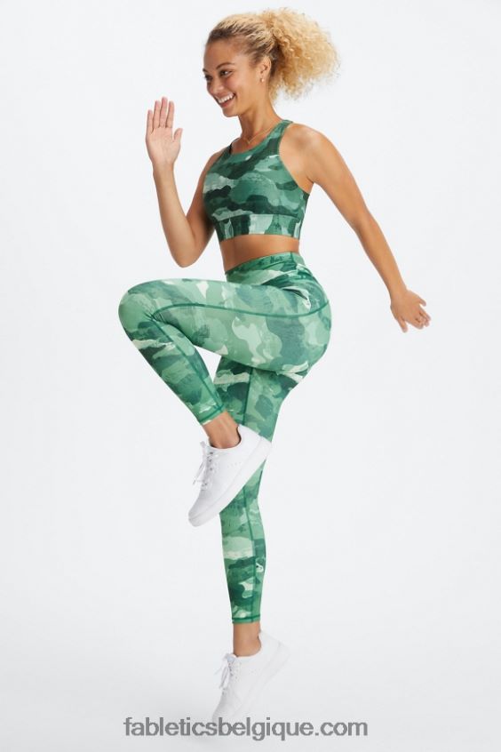 définir powerhold taille haute 7/8 legging 26 femmes Fabletics 404P0T674 cerise moka reptilia/canyon