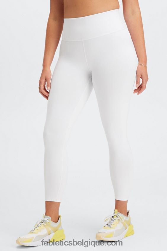 définir powerhold taille haute 7/8 legging 28 femmes Fabletics 404P0T684 jaune vif/blanc