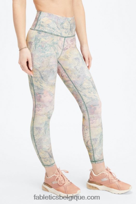 définir powerhold taille haute 7/8 legging 28 femmes Fabletics 404P0T685 évasion rose grande folie estivale/argent réfléchissant