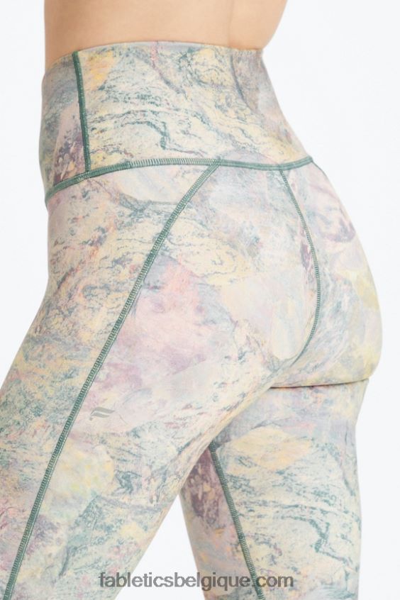 définir powerhold taille haute 7/8 legging 28 femmes Fabletics 404P0T685 évasion rose grande folie estivale/argent réfléchissant