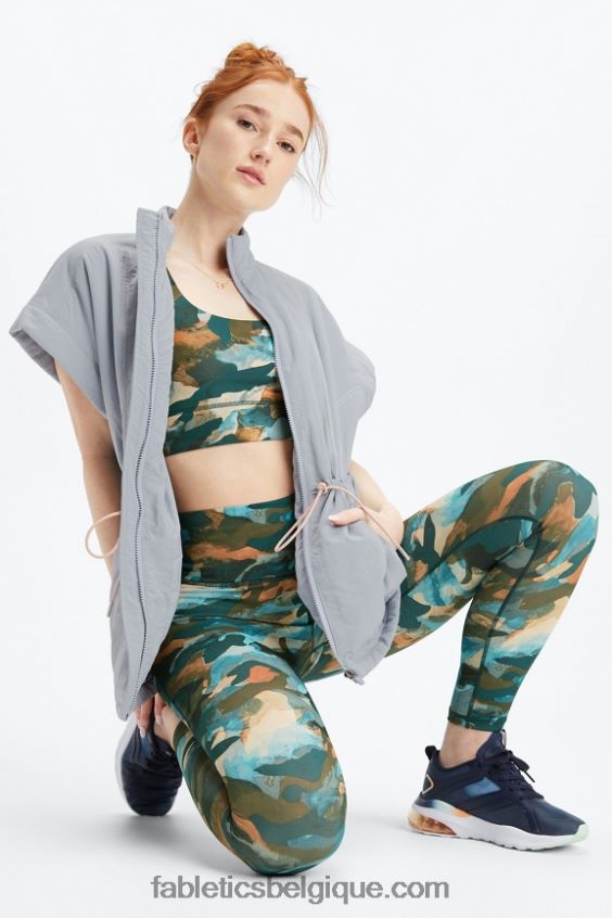 définir powerhold taille haute 7/8 legging 28 femmes Fabletics 404P0T687 grand swelter/argent réfléchissant