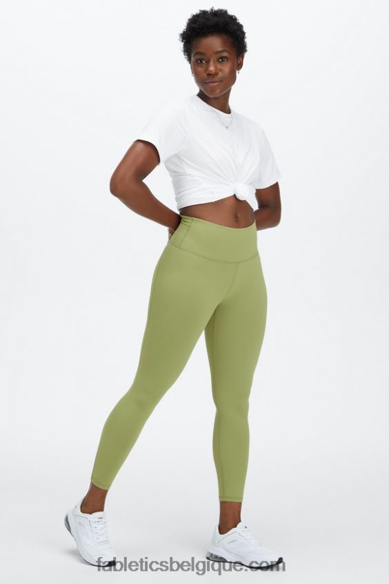 définir powerhold taille haute 7/8 legging 29 femmes Fabletics 404P0T688 grand rêve de jonquille/argent réfléchissant