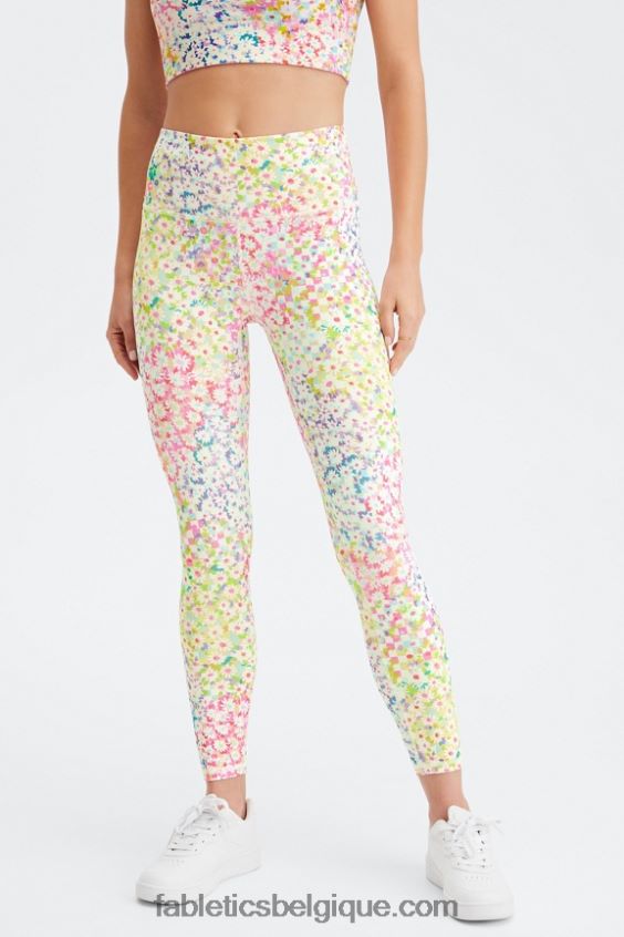 définir powerhold taille haute 7/8 legging 29 femmes Fabletics 404P0T691 noir/argent réfléchissant