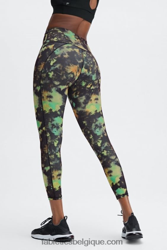 définir powerhold taille haute 7/8 legging 30 femmes Fabletics 404P0T693 zèbre marbré étain/argent réfléchissant