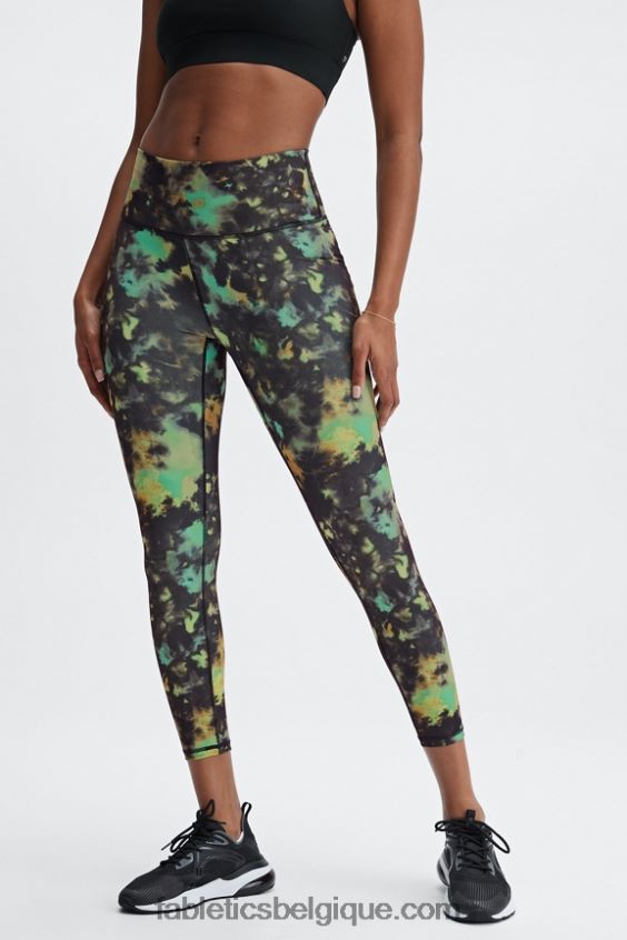 définir powerhold taille haute 7/8 legging 30 femmes Fabletics 404P0T693 zèbre marbré étain/argent réfléchissant