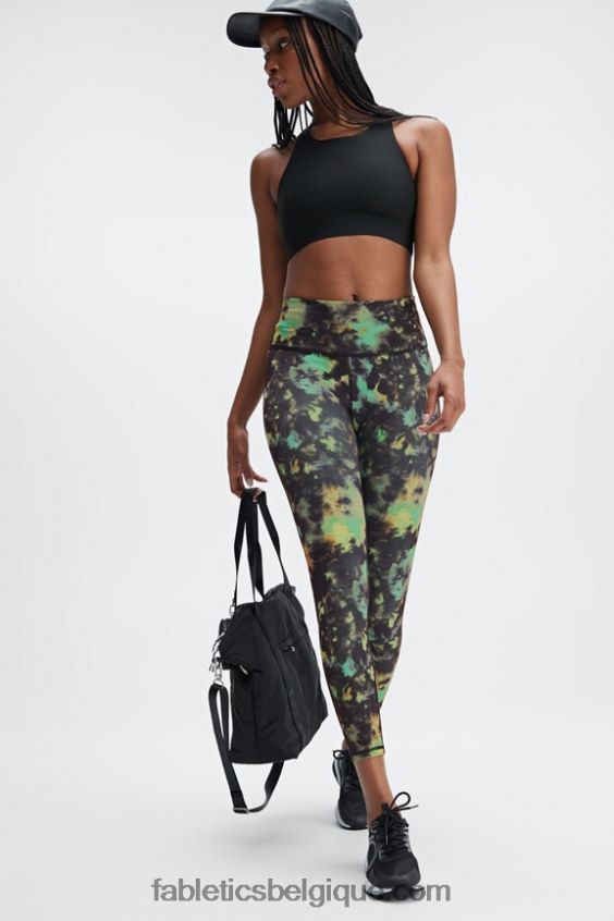 définir powerhold taille haute 7/8 legging 30 femmes Fabletics 404P0T693 zèbre marbré étain/argent réfléchissant