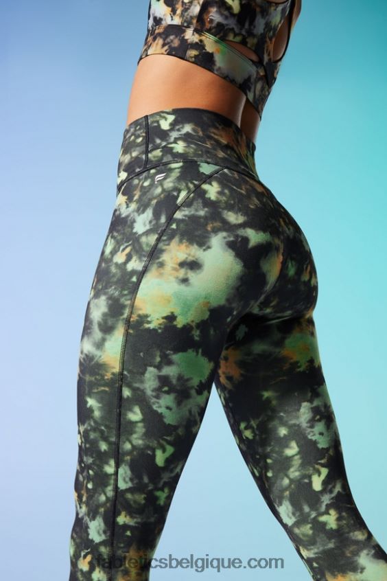 définir powerhold taille haute 7/8 legging 30 femmes Fabletics 404P0T693 zèbre marbré étain/argent réfléchissant