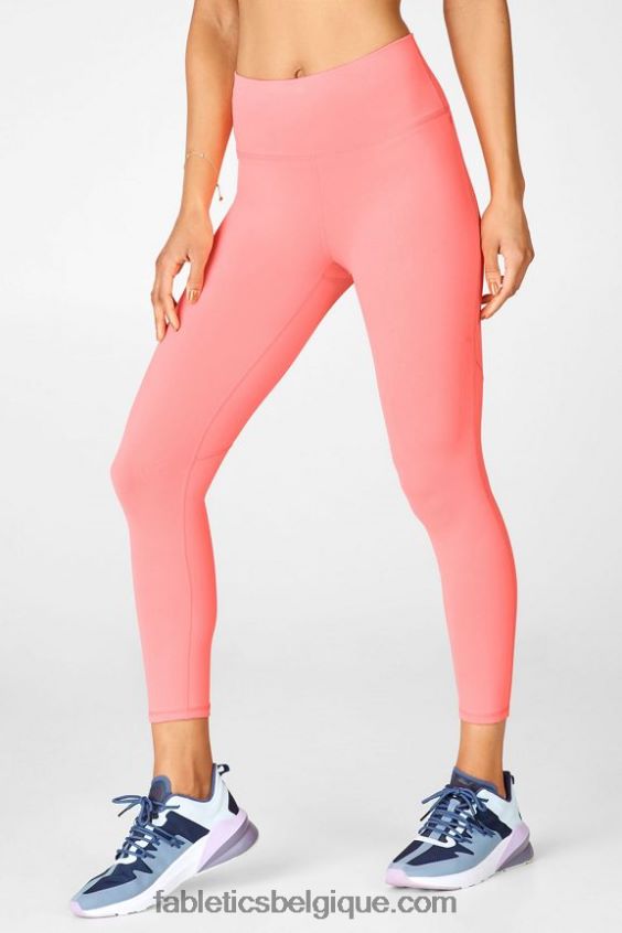 définir powerhold taille haute 7/8 legging 30 femmes Fabletics 404P0T694 joli rose/argent réfléchissant