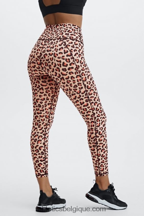 définir powerhold taille haute 7/8 legging 30 femmes Fabletics 404P0T697 poire clair/blanc brillant
