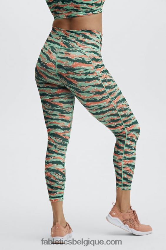 définir powerhold taille haute 7/8 legging 31 femmes Fabletics 404P0T700 rose tendre/blanc classique