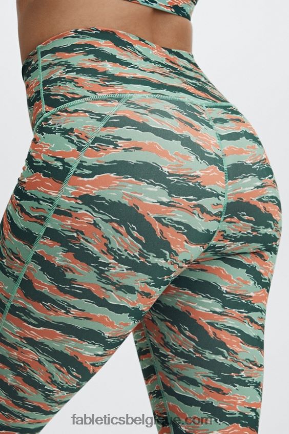 définir powerhold taille haute 7/8 legging 31 femmes Fabletics 404P0T700 rose tendre/blanc classique