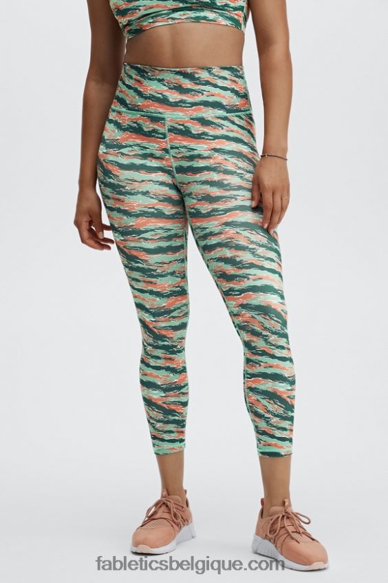 définir powerhold taille haute 7/8 legging 31 femmes Fabletics 404P0T700 rose tendre/blanc classique