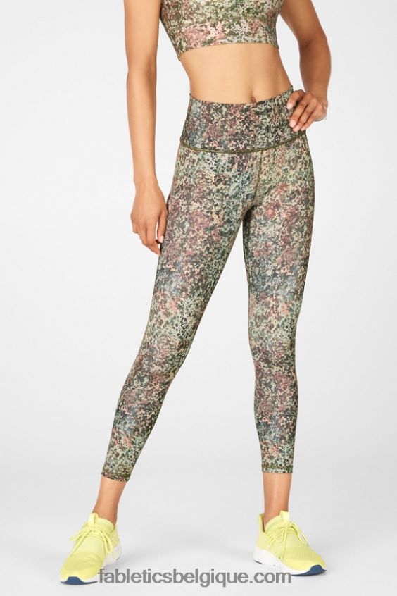définir powerhold taille haute 7/8 legging 31 femmes Fabletics 404P0T702 blanc classique/crème/graphique
