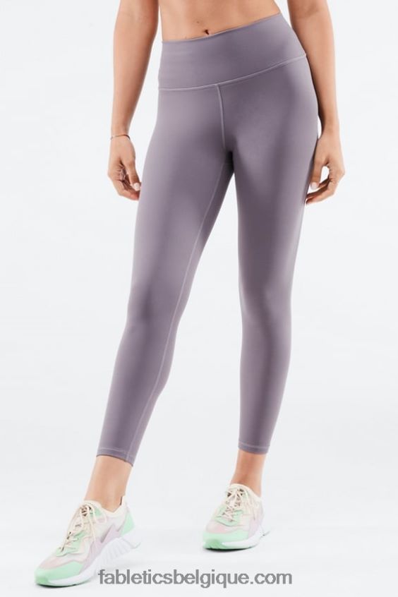 définir powerhold taille haute 7/8 legging 33 femmes Fabletics 404P0T708 gris minéral/blanc classique