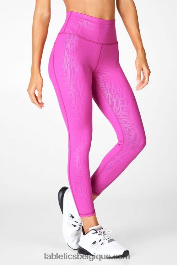 définir powerhold taille haute 7/8 legging 35 femmes Fabletics 404P0T718 logo aigrette/aigrette