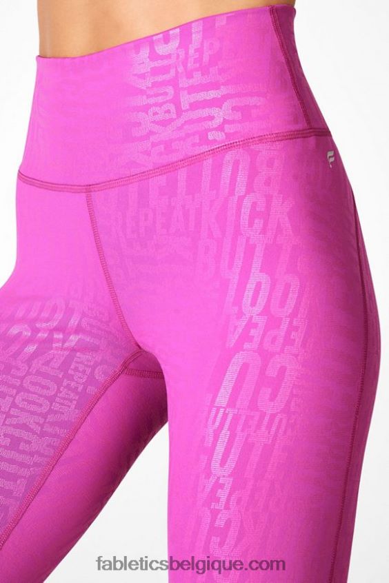 définir powerhold taille haute 7/8 legging 35 femmes Fabletics 404P0T718 logo aigrette/aigrette