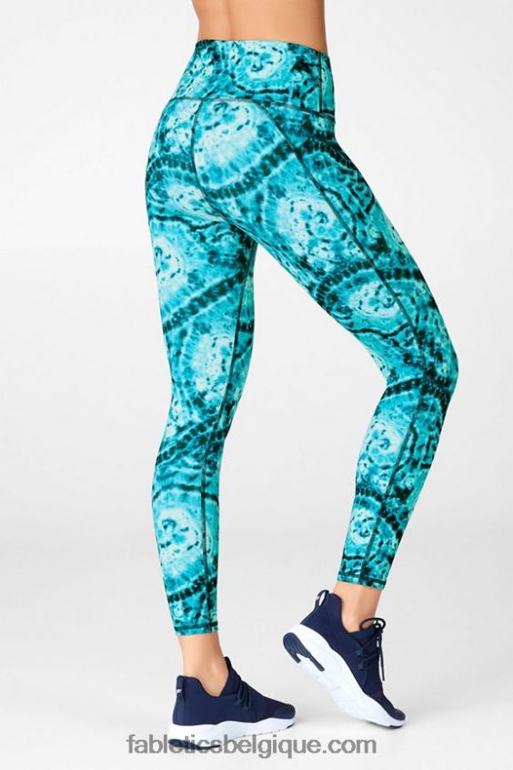 définir powerhold taille haute 7/8 legging 35 femmes Fabletics 404P0T719 logo piscina/cerisier électrique