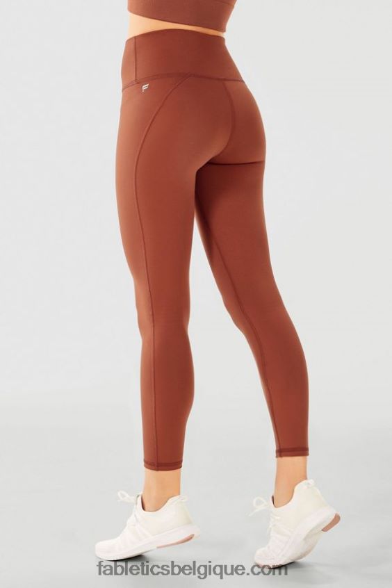 définir powerhold taille haute 7/8 legging 35 femmes Fabletics 404P0T720 cerise électrique classique léopard/noir