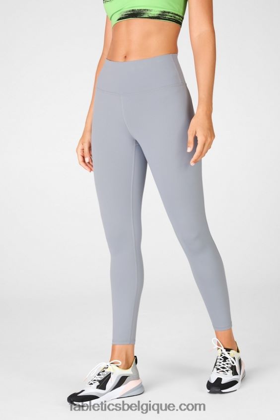 définir powerhold taille haute 7/8 legging 35 femmes Fabletics 404P0T722 logo ultraviolet/écorce de saule/aigrette