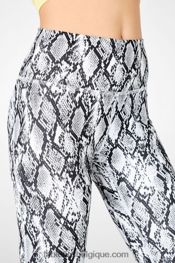 définir powerhold taille haute 7/8 legging 36 femmes Fabletics 404P0T726 gris minéral/surligneur ondulé guépard