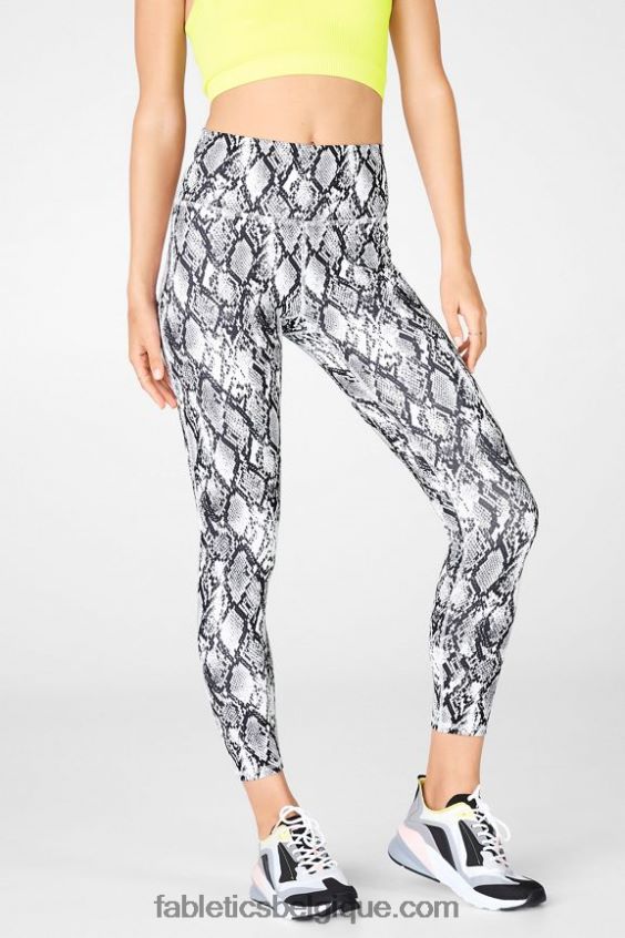 définir powerhold taille haute 7/8 legging 36 femmes Fabletics 404P0T726 gris minéral/surligneur ondulé guépard