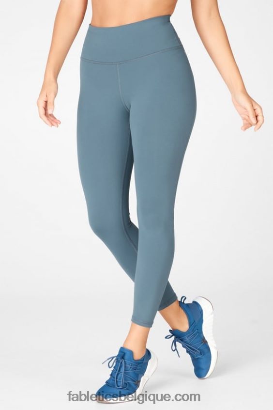définir powerhold taille haute 7/8 legging 36 femmes Fabletics 404P0T727 zèbre marbré noir/étain