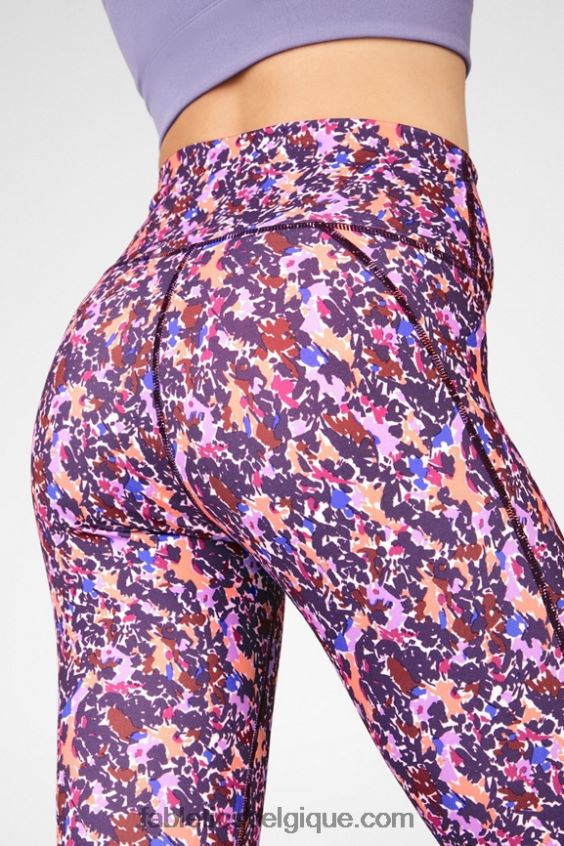 définir powerhold taille haute 7/8 legging 37 femmes Fabletics 404P0T728 mini nuue camo blanc doux/logo écorce de saule