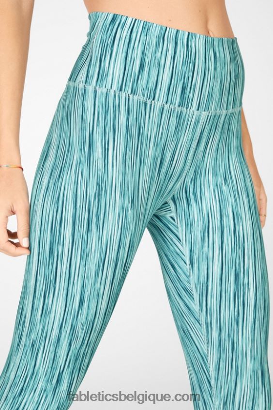 définir powerhold taille haute 7/8 legging 37 femmes Fabletics 404P0T729 vague de cristal/cerise douce