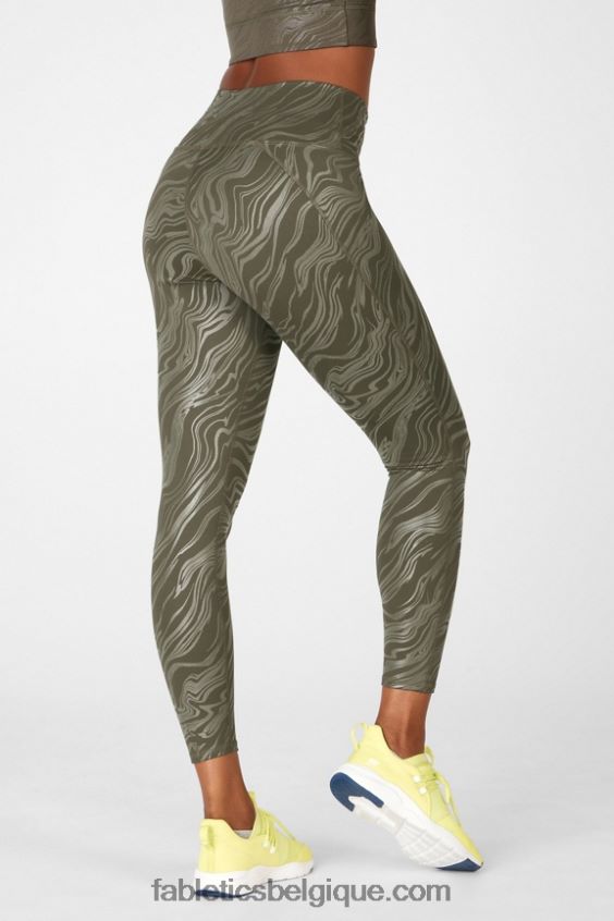 définir powerhold taille haute 7/8 legging 38 femmes Fabletics 404P0T733 punch étouffant/pervenche