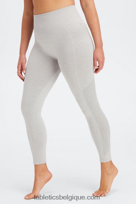 le legging 7/8 taille haute eco sync femmes Fabletics 404P0T1168 gris clair chiné