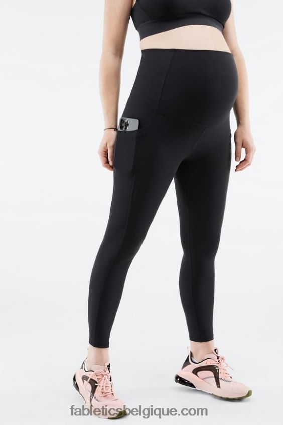 legging 7/8 de maternité taille haute pureluxe femmes Fabletics 404P0T949 noir