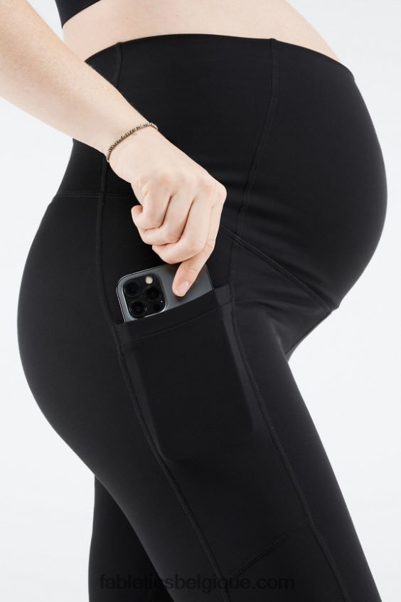 legging 7/8 de maternité taille haute pureluxe femmes Fabletics 404P0T949 noir