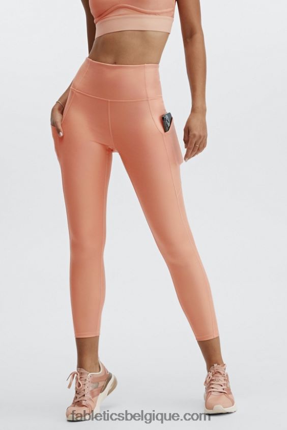 legging 7/8 taille haute irisé pureluxe femmes Fabletics 404P0T1171 cuivre irisé