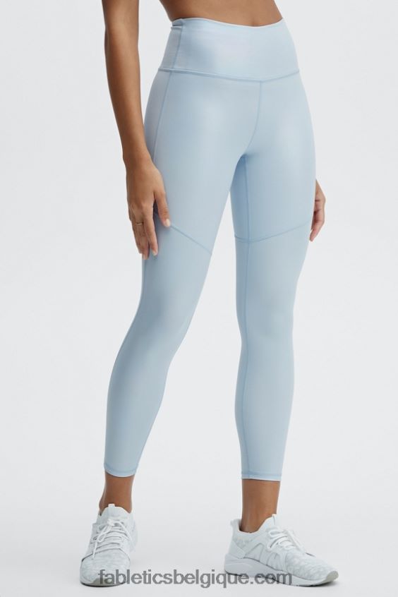 legging 7/8 taille haute irisé pureluxe femmes Fabletics 404P0T1172 bleu poudré irisé