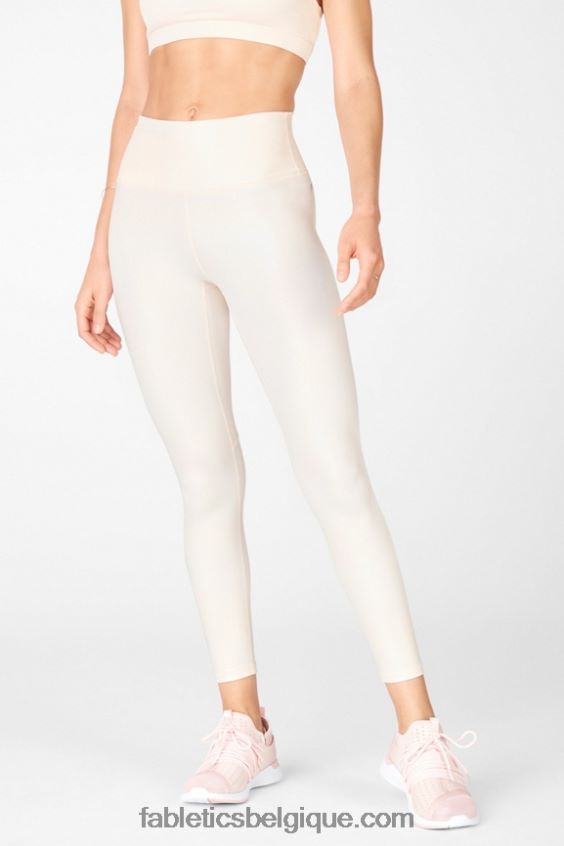 legging 7/8 taille haute irisé pureluxe femmes Fabletics 404P0T1173 ivoire nacré