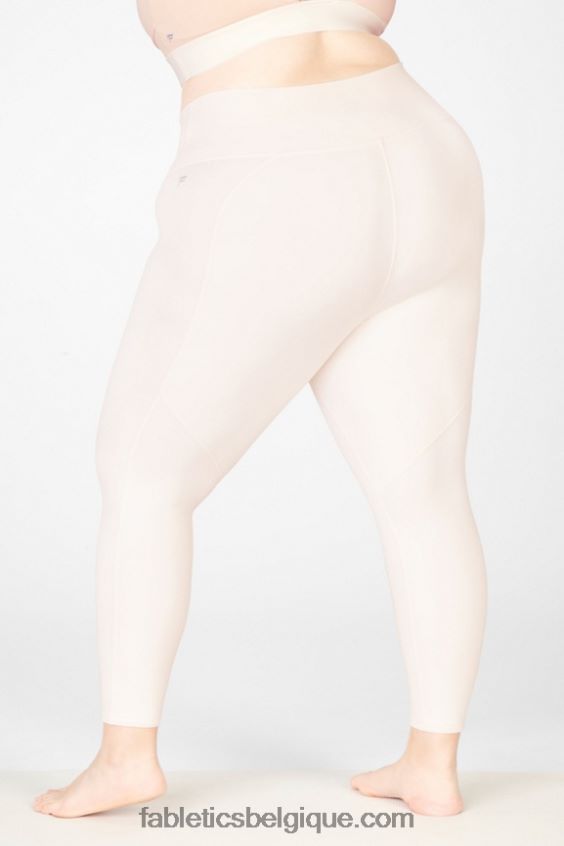 legging 7/8 taille haute irisé pureluxe femmes Fabletics 404P0T1174 ivoire nacré