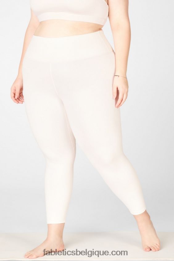 legging 7/8 taille haute irisé pureluxe femmes Fabletics 404P0T1174 ivoire nacré