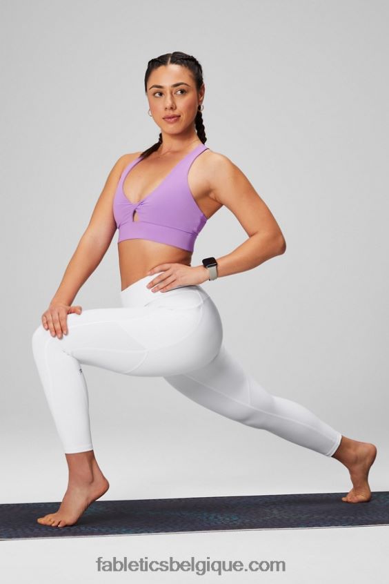 legging 7/8 taille haute oasis pureluxe 47 femmes Fabletics 404P0T782 blanc classique