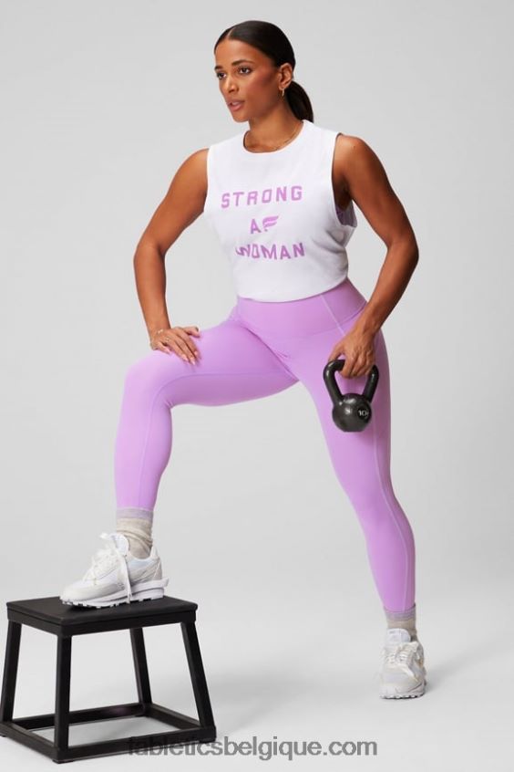 legging 7/8 taille haute oasis pureluxe 48 femmes Fabletics 404P0T783 grotte de cristal/chuchotement lilas
