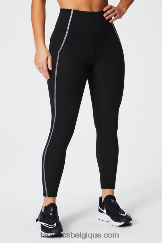 legging 7/8 taille haute oasis pureluxe 49 femmes Fabletics 404P0T790 noir blanc