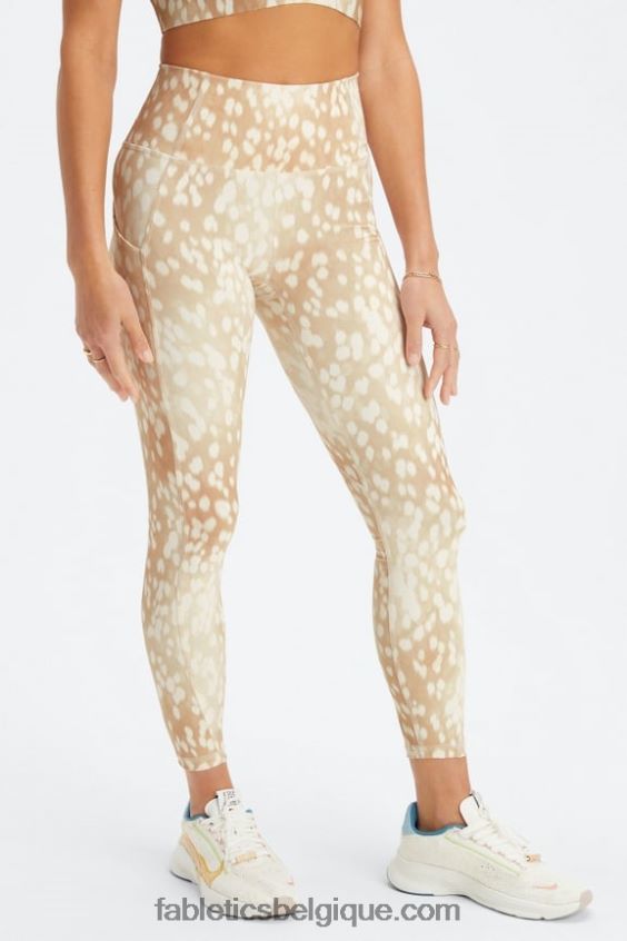 legging 7/8 taille haute oasis pureluxe 50 femmes Fabletics 404P0T796 biche tachetée