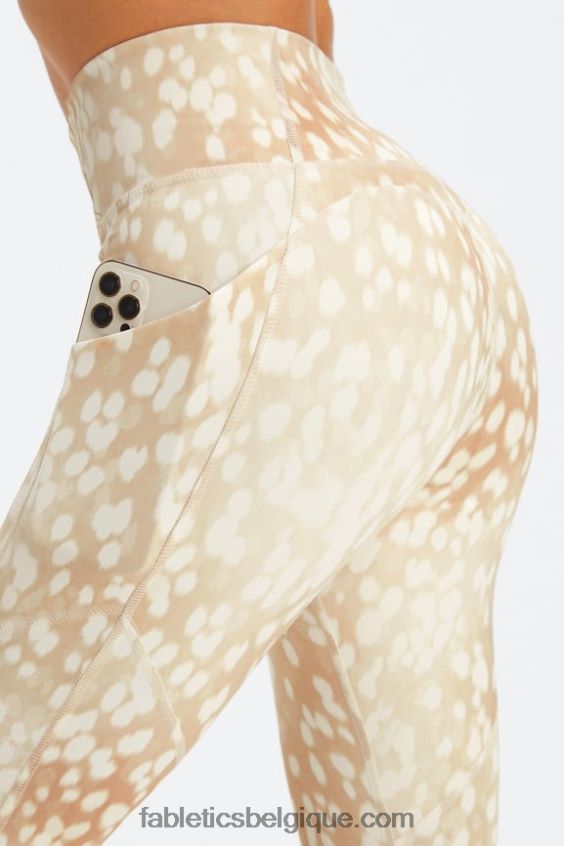 legging 7/8 taille haute oasis pureluxe 50 femmes Fabletics 404P0T796 biche tachetée
