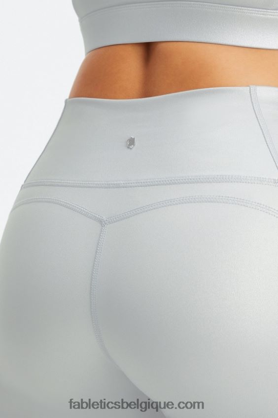 legging 7/8 taille haute oasis pureluxe 51 femmes Fabletics 404P0T799 feuille d\'argent mat