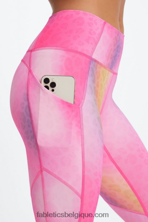 legging 7/8 taille haute oasis pureluxe 51 femmes Fabletics 404P0T802 léopard ombré