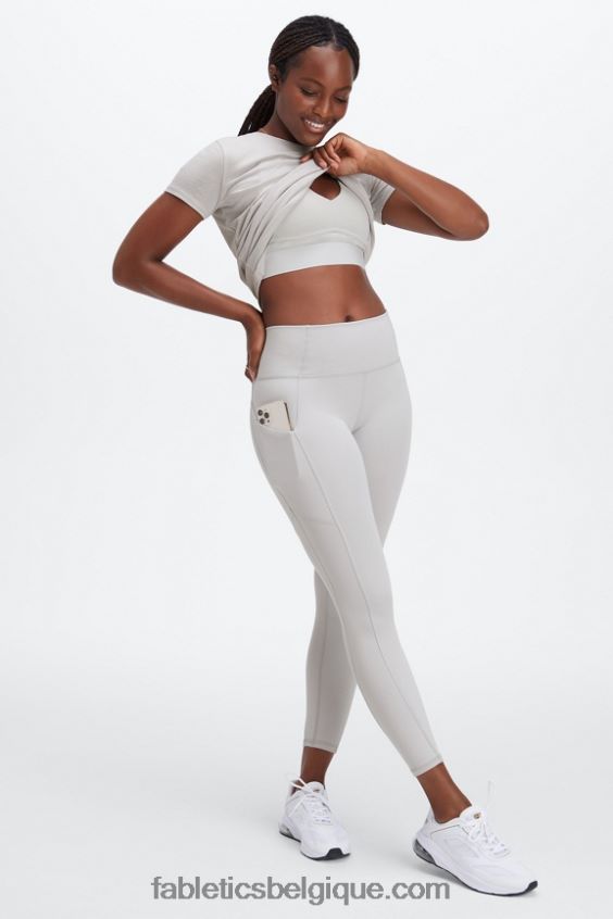 legging 7/8 taille haute oasis pureluxe 52 femmes Fabletics 404P0T805 gris minéral