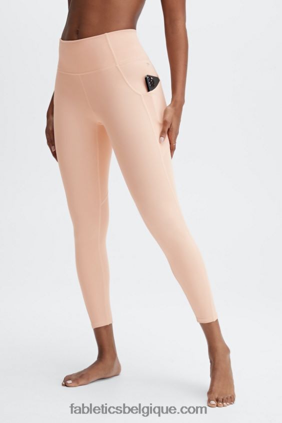 legging 7/8 taille haute oasis pureluxe 53 femmes Fabletics 404P0T808 teinte rose